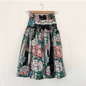 Vintage Skirt Floral Drop Waist